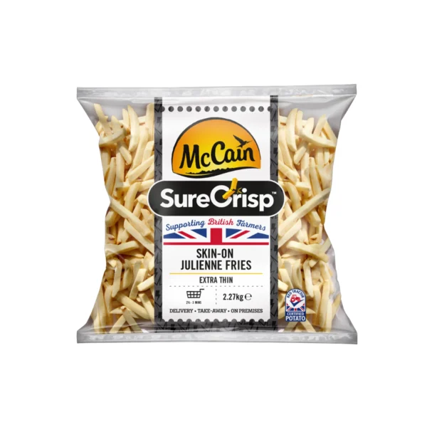 MCCAIN SURECRISP SKIN-ON JULIENNE EXTRA THIN FRIES (4X2.27KG)