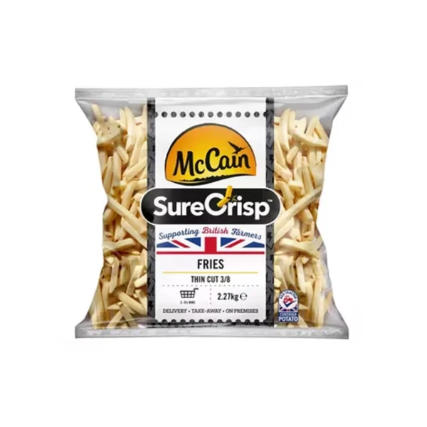 MCCAIN SURECRISP THIN CUT 3/8 SKIN-ON FRIES (4X2.27KG)