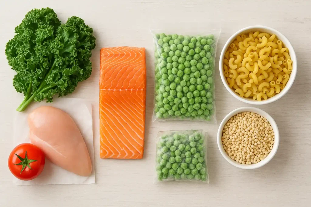 Fresh, frozen, and dry food ingredients